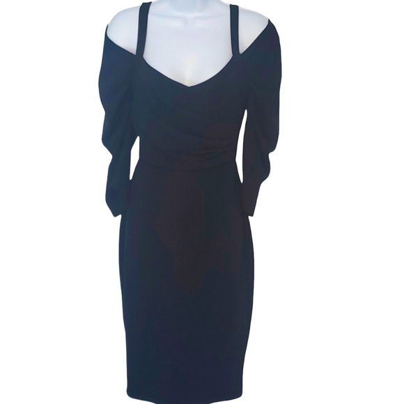 NUDE Dresses & Skirts - Nude Black Cold Shoulder Dress Size M